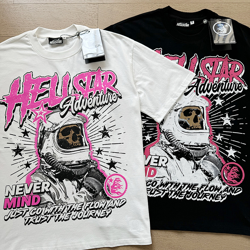 Hellstar American Streetwear High Street Cotton Loose Fit Short Sleeve T-Shirt Style 9