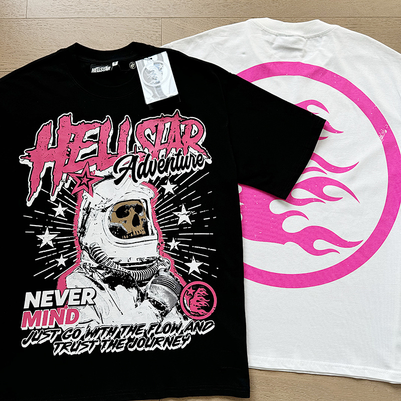 Hellstar American Streetwear High Street Cotton Loose Fit Short Sleeve T-Shirt Style 9