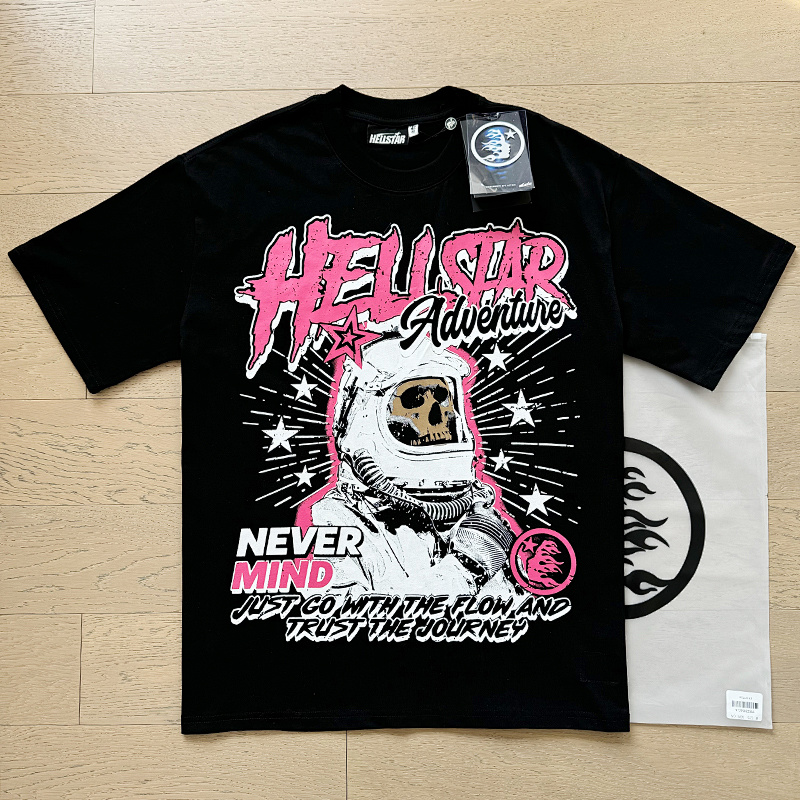 Hellstar American Streetwear High Street Cotton Loose Fit Short Sleeve T-Shirt Style 9
