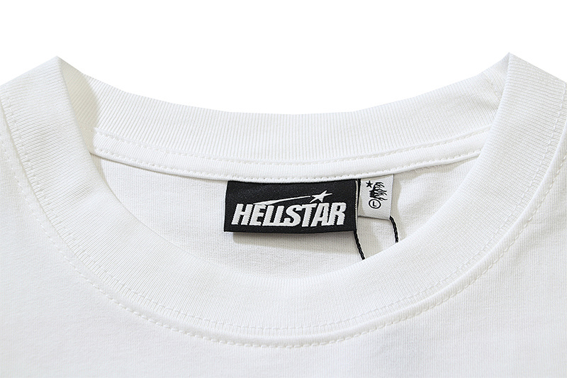 Hellstar American Streetwear High Street Loose Fit Portrait Print Short Sleeve T-Shirt Style 2
