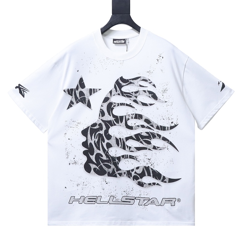 Hellstar Health Style Flame Face Short Sleeve T-Shirt