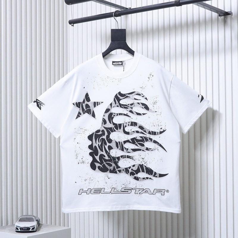 Hellstar Health Style Flame Face Short Sleeve T-Shirt