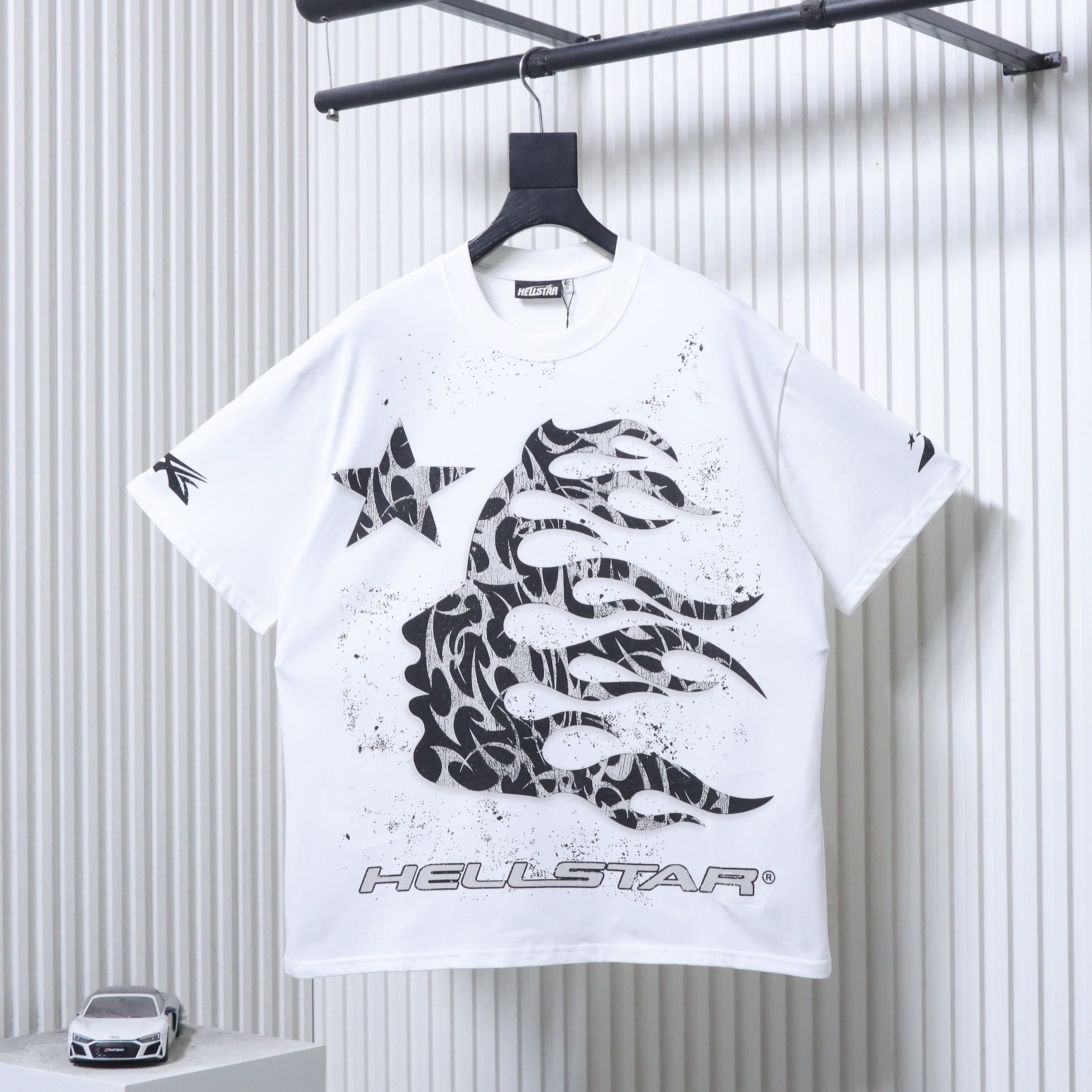 Hellstar Health Style Flame Face Short Sleeve T-Shirt