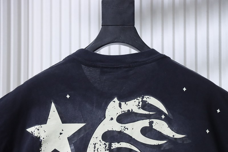 Hellstar Health Style Rhinestone Letter Short Sleeve T-Shirt
