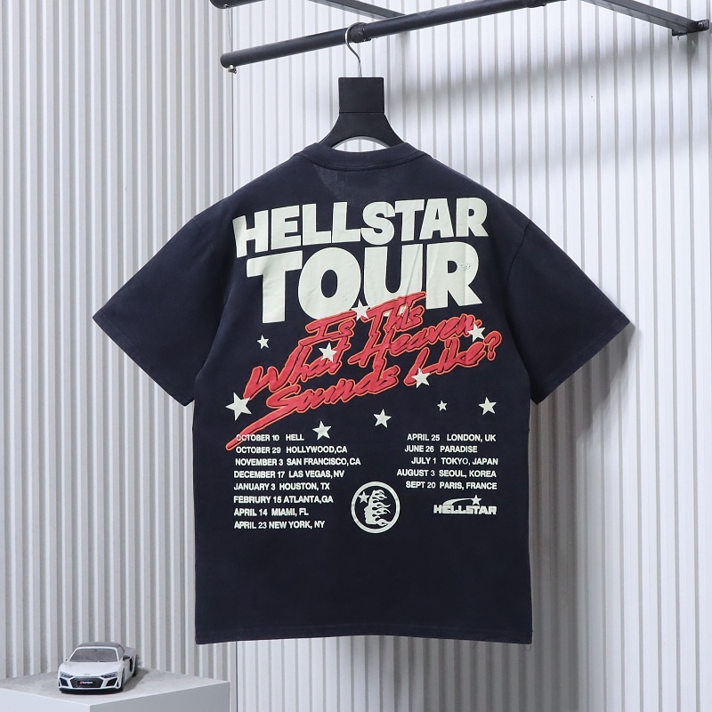 Hellstar Letter Portrait Print Short Sleeve T-Shirt