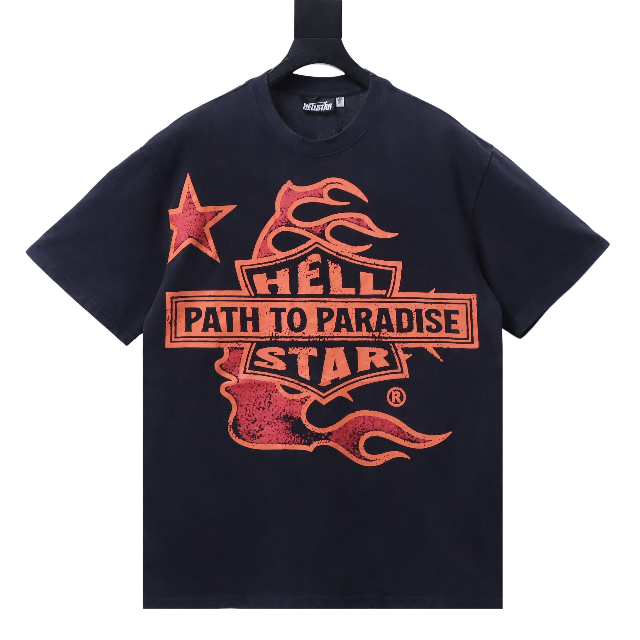 Hellstar Letter Portrait Print Short Sleeve T-Shirt