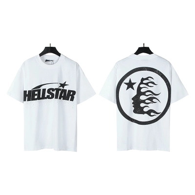 Hellstar Rhinestone American Streetwear High Street Cotton Loose Fit Short Sleeve T-Shirt 01