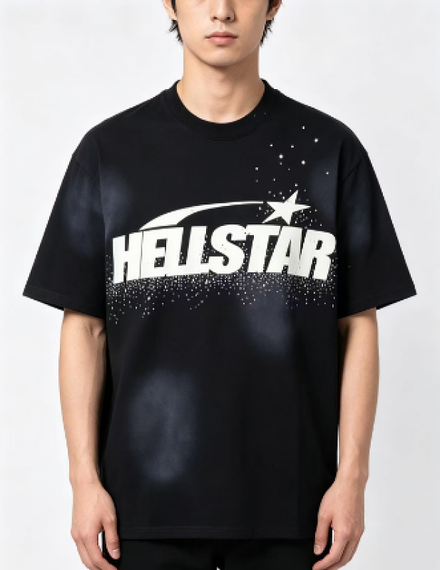 Hellstar Star Dot Letter Short Sleeve T-Shirt