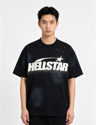 Hellstar Star Dot Letter Short Sleeve T-Shirt