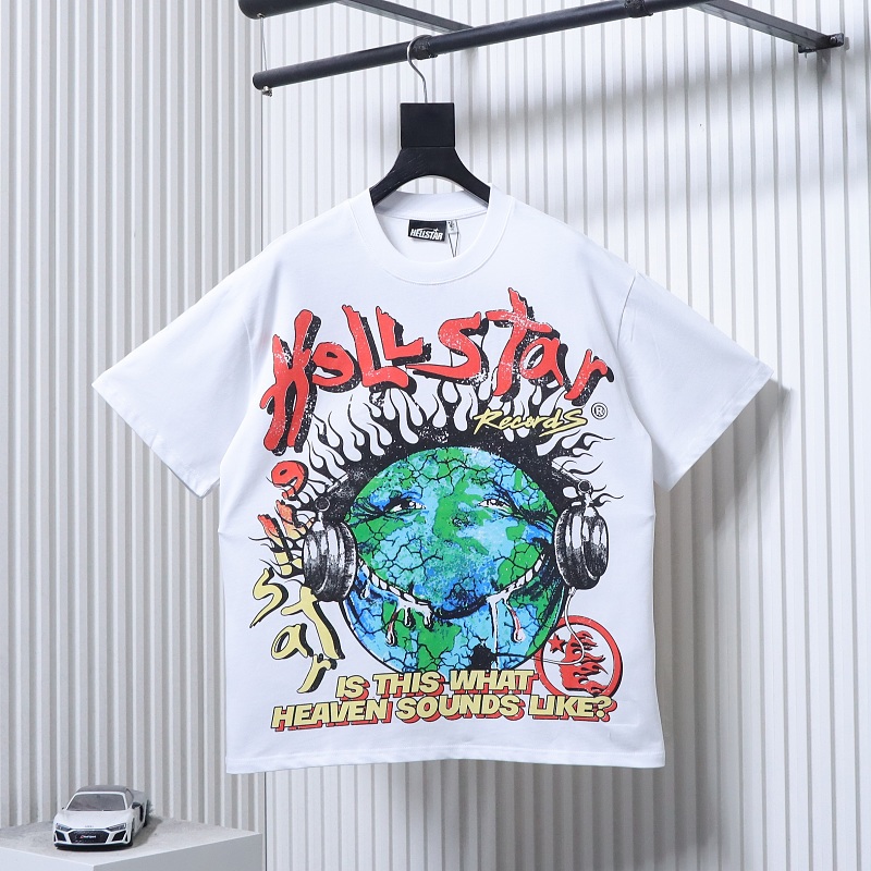 Hellstar Style Broken Smiley Short Sleeve T-Shirt Style 2