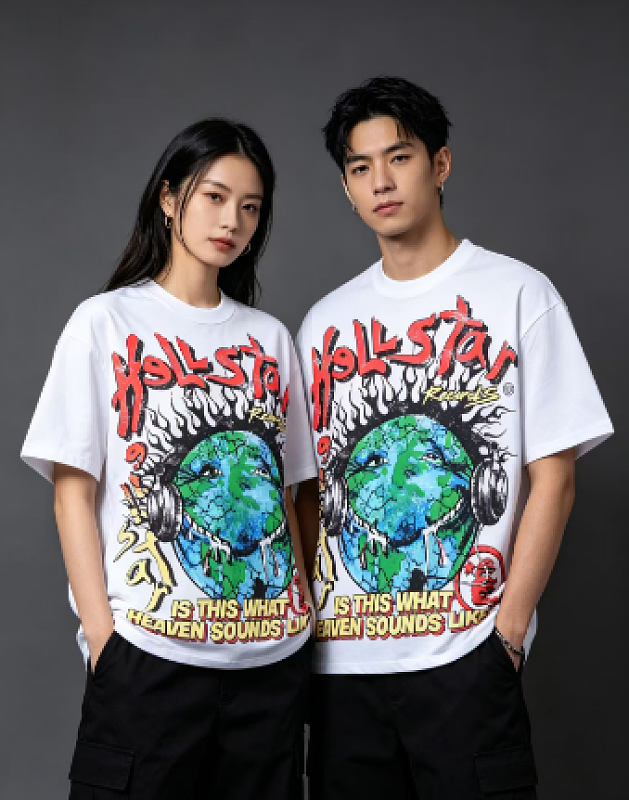 Hellstar Style Broken Smiley Short Sleeve T-Shirt Style 2