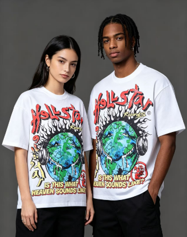 Hellstar Style Broken Smiley Short Sleeve T-Shirt Style 2