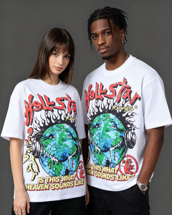 Hellstar Style Broken Smiley Short Sleeve T-Shirt Style 2
