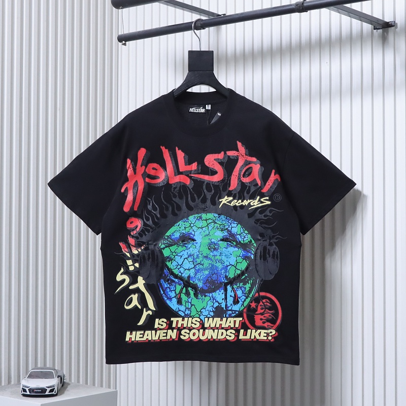 Hellstar Style Broken Smiley Short Sleeve T-Shirt Style 3