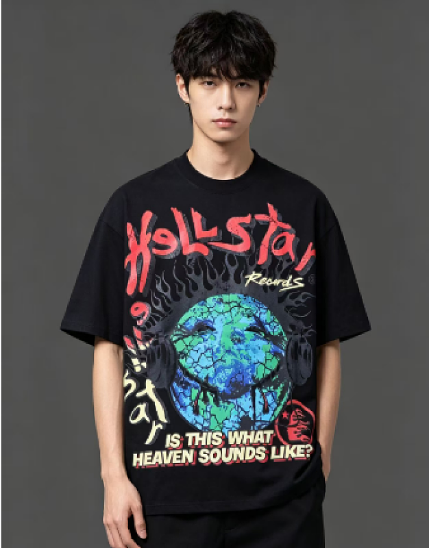 Hellstar Style Broken Smiley Short Sleeve T-Shirt Style 3