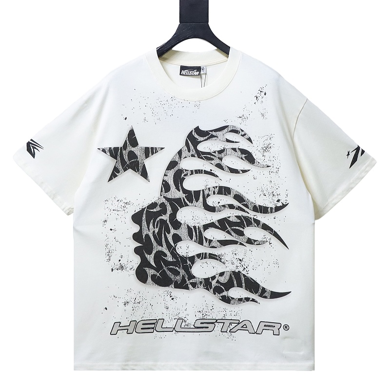 Hellstar Style Flame Face Short Sleeve T-Shirt