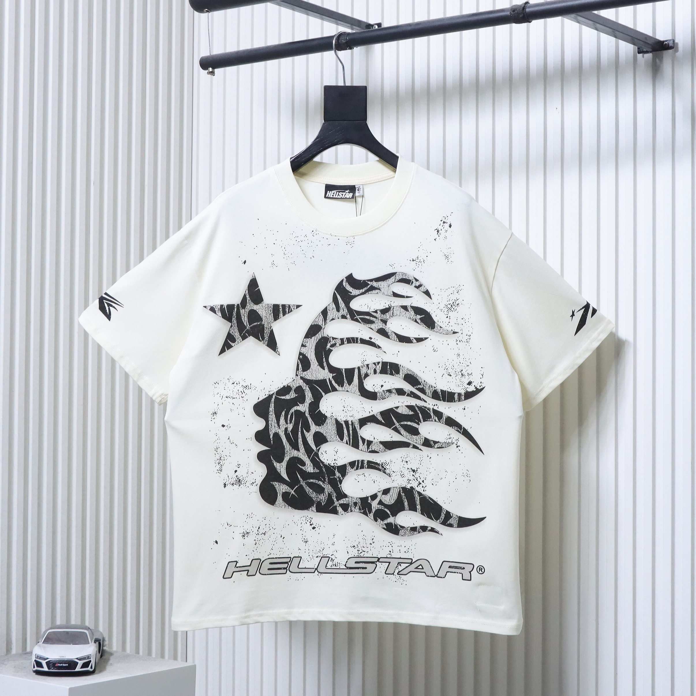 Hellstar Style Flame Face Short Sleeve T-Shirt