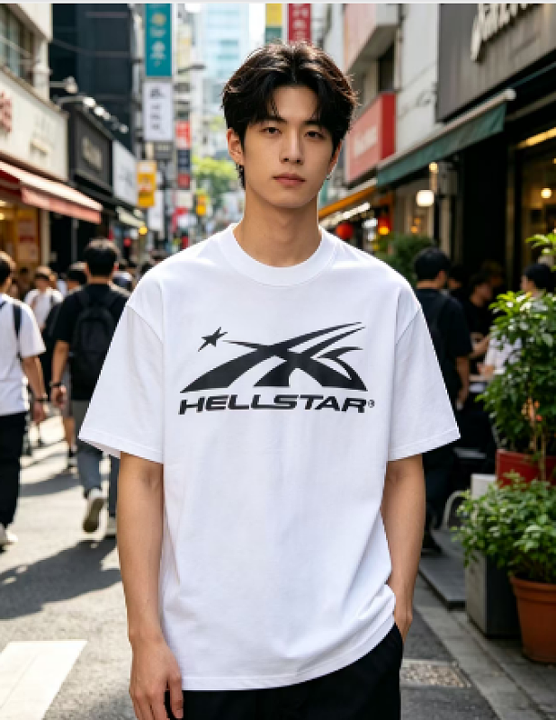 Hellstar Style Letter X Short Sleeve T-Shirt