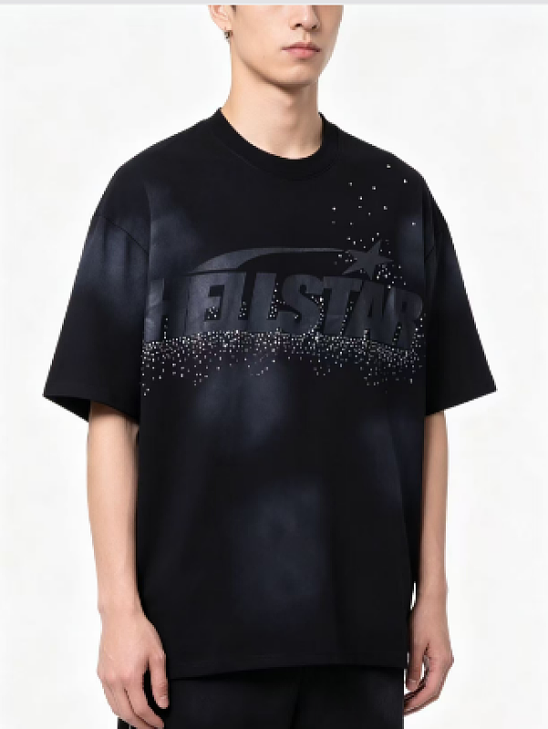 Hellstar Tonal Letter Print Short Sleeve T-Shirt