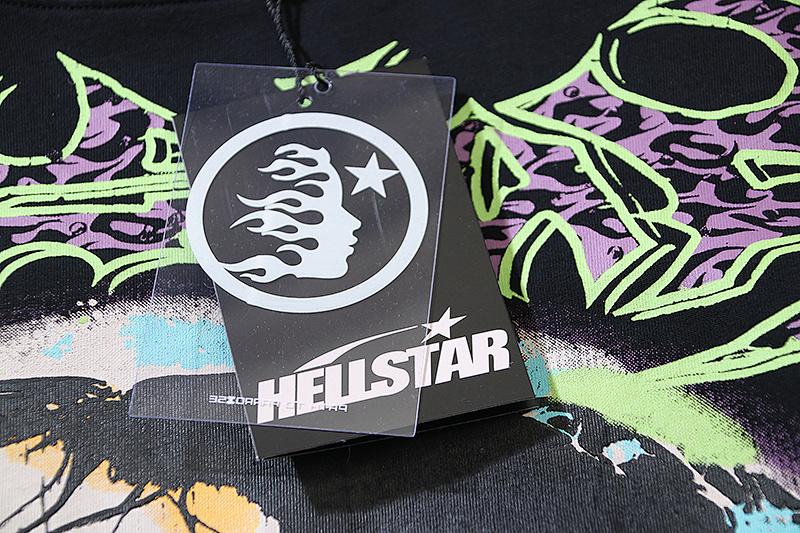 Hellstar Washed American Streetwear Vintage Print Short Sleeve T-Shirt Style 10