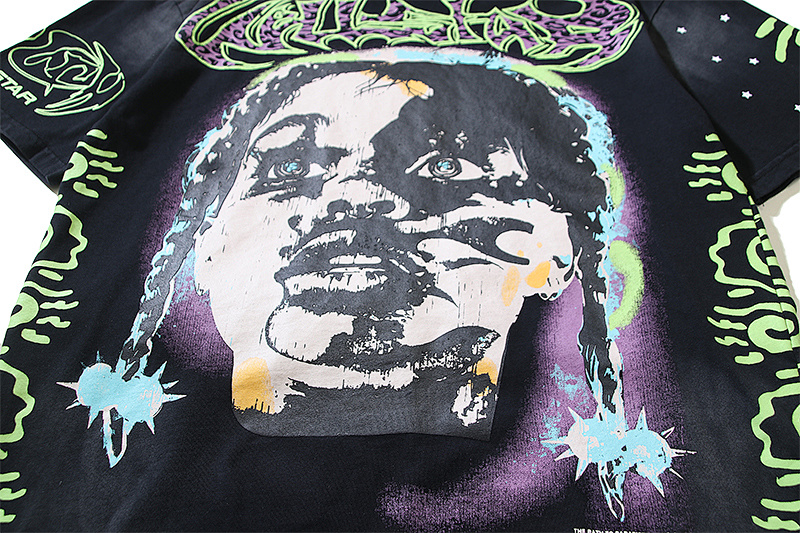 Hellstar Washed American Streetwear Vintage Print Short Sleeve T-Shirt Style 10