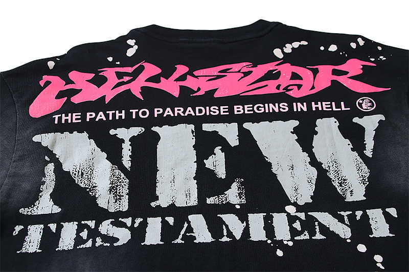 Hellstar Washed American Streetwear Vintage Print Short Sleeve T-Shirt Style 13