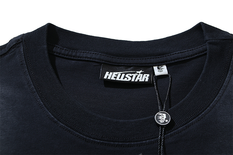 Hellstar Washed American Streetwear Vintage Print Short Sleeve T-Shirt Style 18