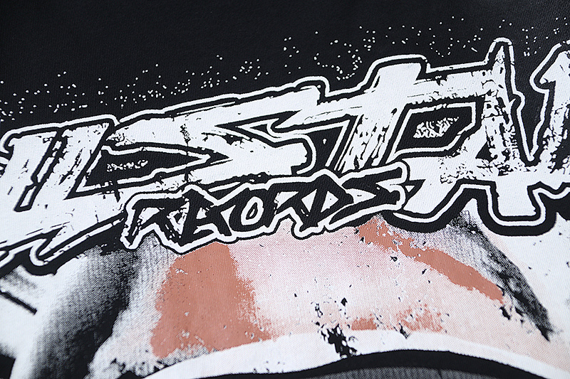 Hellstar Washed American Streetwear Vintage Print Short Sleeve T-Shirt Style 19