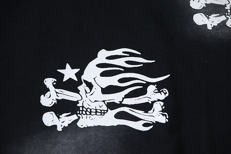Hellstar Washed American Streetwear Vintage Print Short Sleeve T-Shirt Style 20