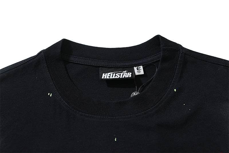 Hellstar Washed American Streetwear Vintage Print Short Sleeve T-Shirt Style 21