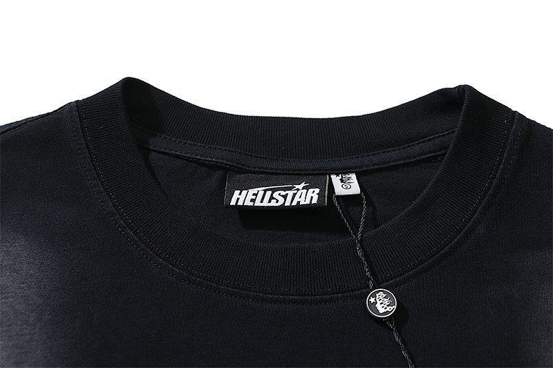 Hellstar Washed American Streetwear Vintage Print Short Sleeve T-Shirt Style 22