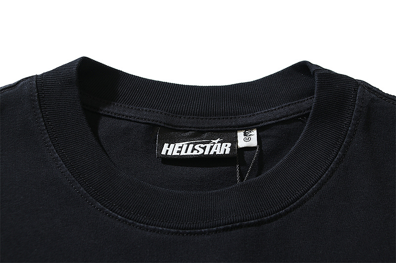 Hellstar Washed American Streetwear Vintage Print Short Sleeve T-Shirt Style 24