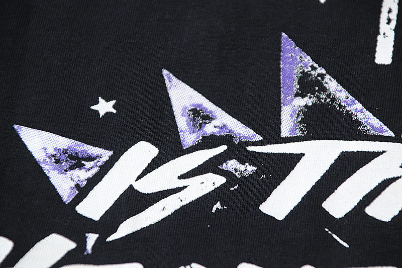 Hellstar Washed American Streetwear Vintage Print Short Sleeve T-Shirt Style 24