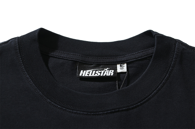 Hellstar Washed American Streetwear Vintage Print Short Sleeve T-Shirt Style 24
