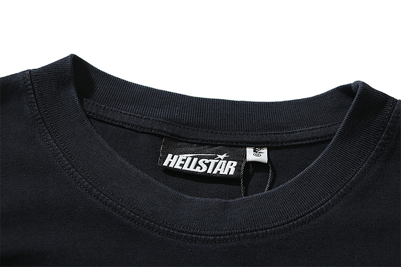 Hellstar Washed American Streetwear Vintage Print Short Sleeve T-Shirt Style 26