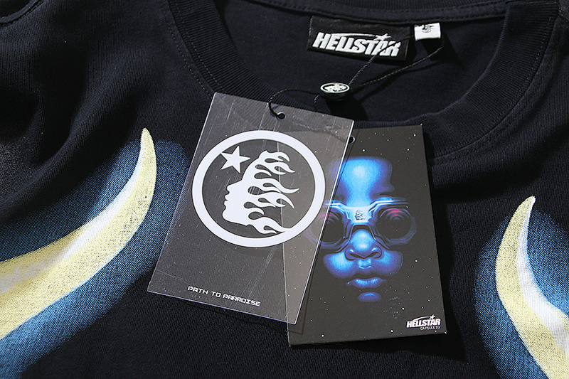 Hellstar Washed American Streetwear Vintage Print Short Sleeve T-Shirt Style 29