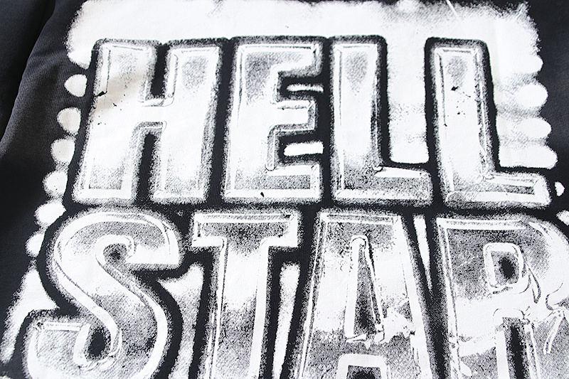Hellstar Washed American Streetwear Vintage Print Short Sleeve T-Shirt Style 32