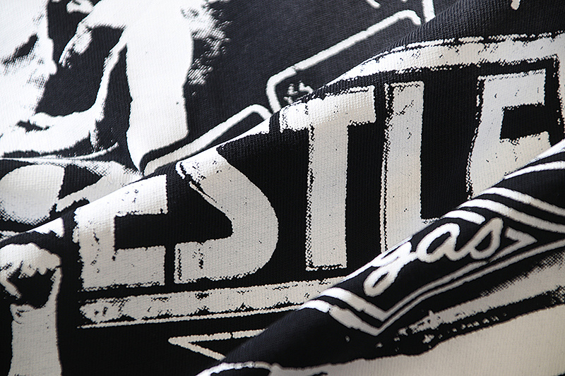 Hellstar Washed American Streetwear Vintage Print Short Sleeve T-Shirt Style 32
