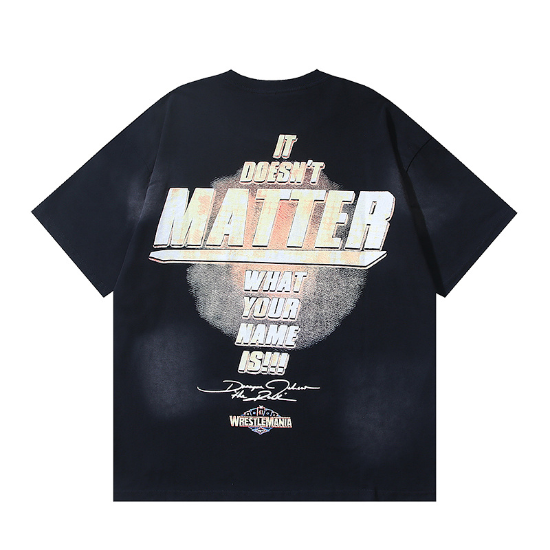 Hellstar Washed American Streetwear Vintage Print Short Sleeve T-Shirt Style 39