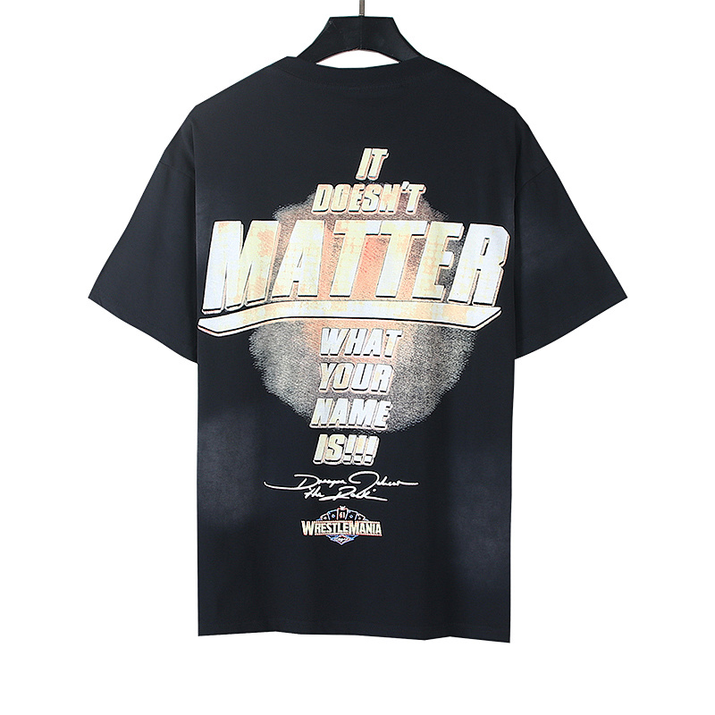 Hellstar Washed American Streetwear Vintage Print Short Sleeve T-Shirt Style 39