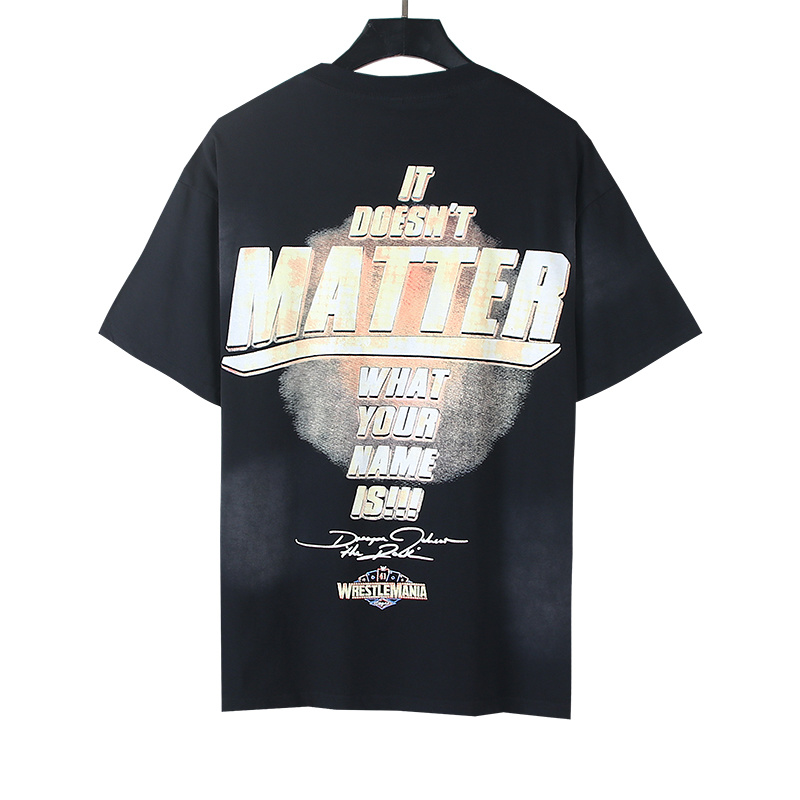 Hellstar Washed American Streetwear Vintage Print Short Sleeve T-Shirt Style 39