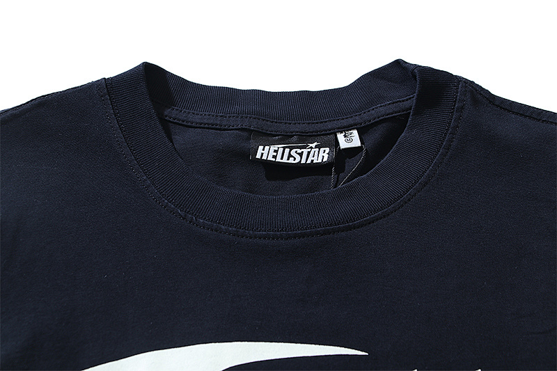 Hellstar Washed American Streetwear Vintage Print Short Sleeve T-Shirt Style 42