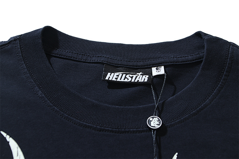 Hellstar Washed American Streetwear Vintage Print Short Sleeve T-Shirt Style 44