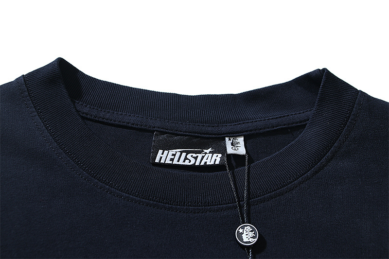 Hellstar Washed American Streetwear Vintage Print Short Sleeve T-Shirt Style 46