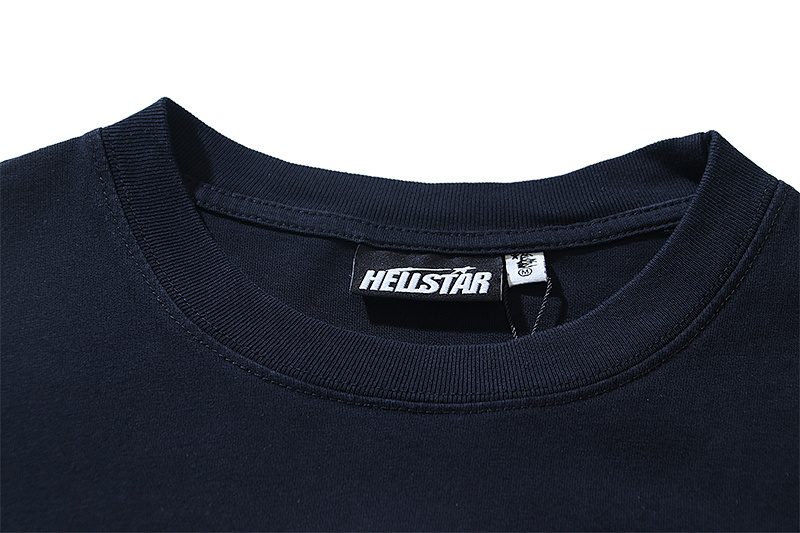 Hellstar Washed American Streetwear Vintage Print Short Sleeve T-Shirt Style 47