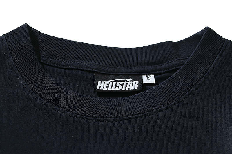 Hellstar Washed American Streetwear Vintage Print Short Sleeve T-Shirt Style 4