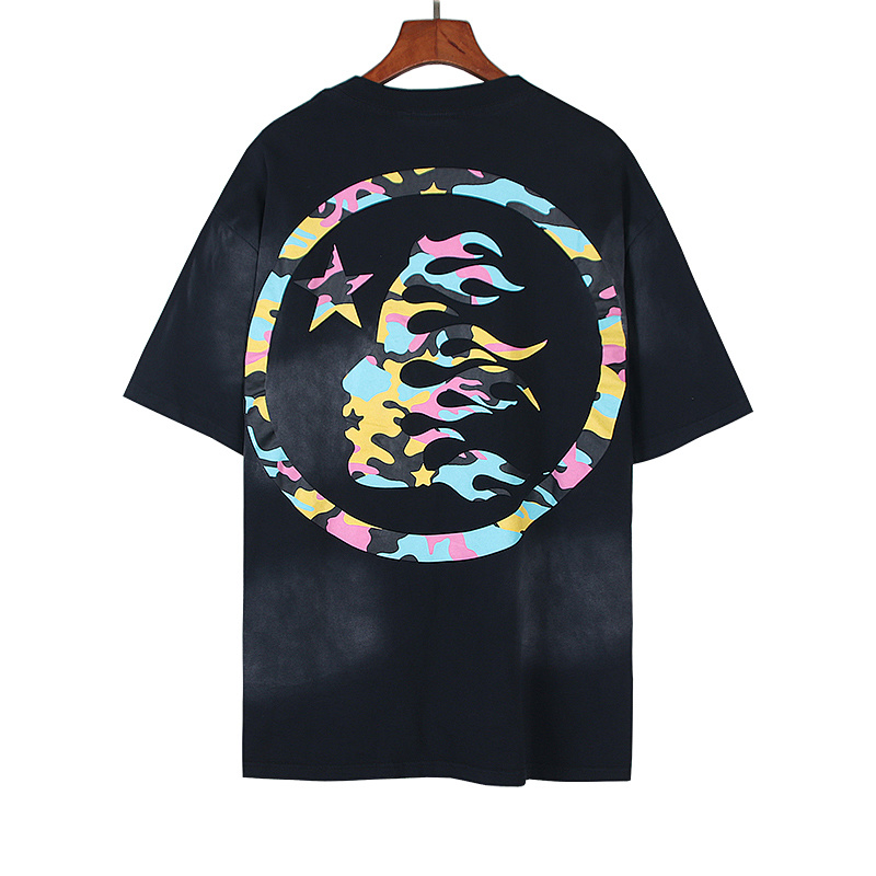 Hellstar Washed American Streetwear Vintage Print Short Sleeve T-Shirt Style 51