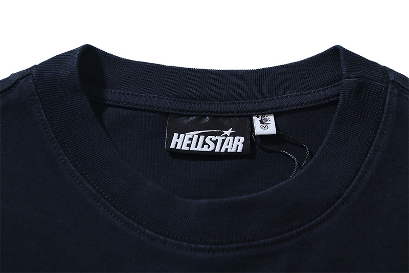 Hellstar Washed American Streetwear Vintage Print Short Sleeve T-Shirt Style 51