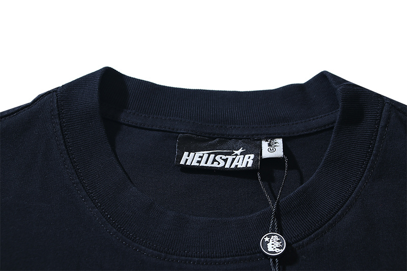 Hellstar Washed American Streetwear Vintage Print Short Sleeve T-Shirt Style 54