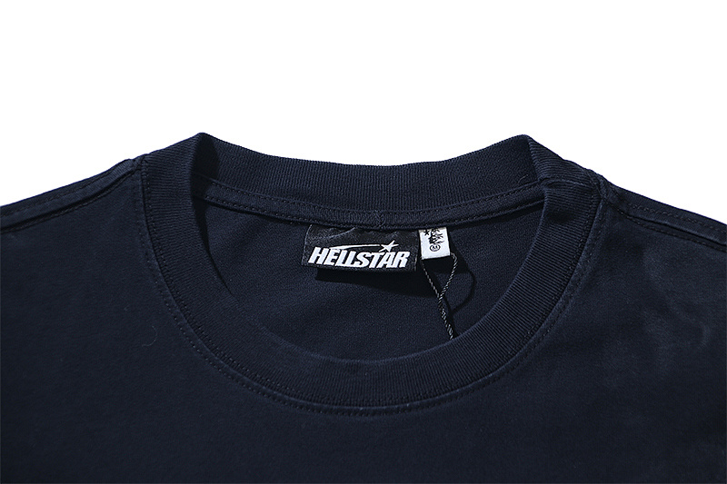Hellstar Washed American Streetwear Vintage Print Short Sleeve T-Shirt Style 55